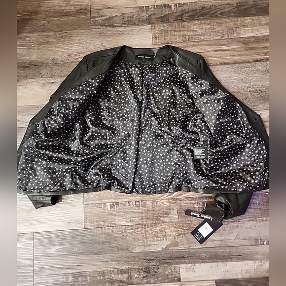 Black Rivet Leather Alternative Jacket - Picture 6 of 8